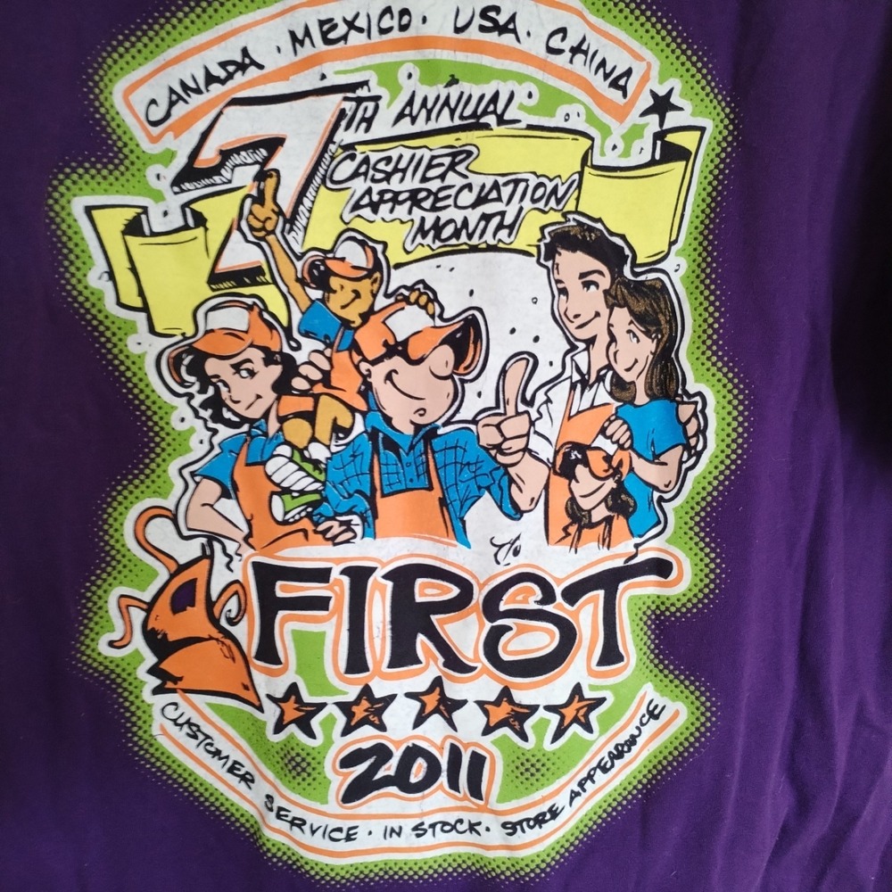 2011 Home Depot Employee Polo Shirt‎ Purple Large Cashier Appreciation Month CAM